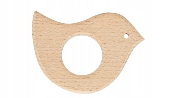 UBERMING träbitring FÅGEL 5 x 7 cm