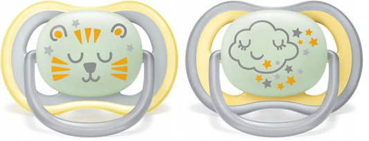 PHILIPS AVENT Ultra Air Night dudlíky x 2 18m+ svítící