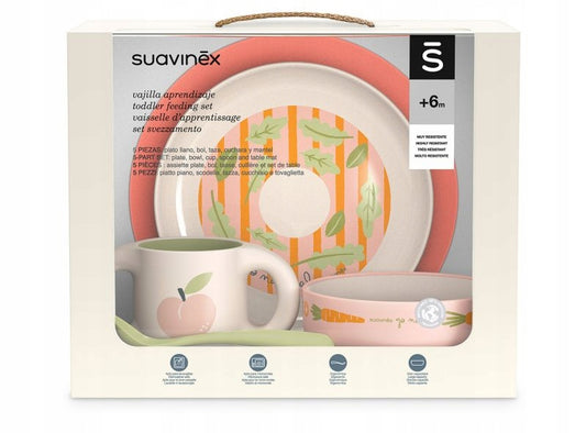 SUAVINEX Go Natural Geschirrset 5-teilig 6M+