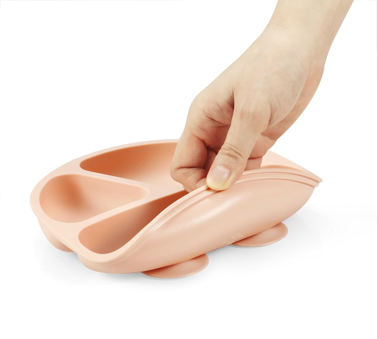 PANDAEAR set in silicone 2 piatti divisi in tre scomparti 2 cucchiai 2 forchette