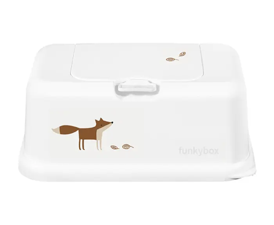 FUNKYBOX caixa para toalhitas húmidas com tampa de abertura 12,5 x 22 x 8,5 cm