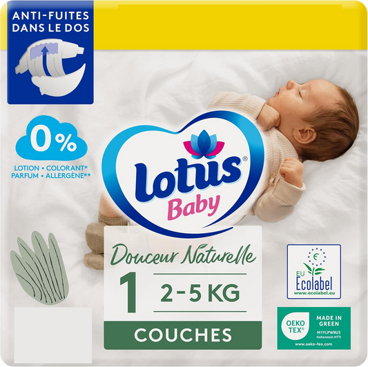 LOTUS BABY екологични пелени за еднократна употреба р-р 1 (2-5kg) x20