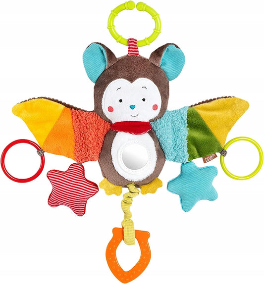 FEHN висяща играчка с дрънкалка и грабалка за количка, столче НЕТОПИР 29 cm