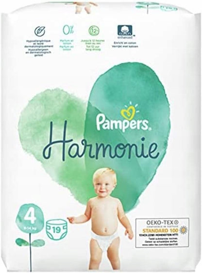 PAMPERS Harmonie еднократни пелени размер 4 9-14kg x19 броя