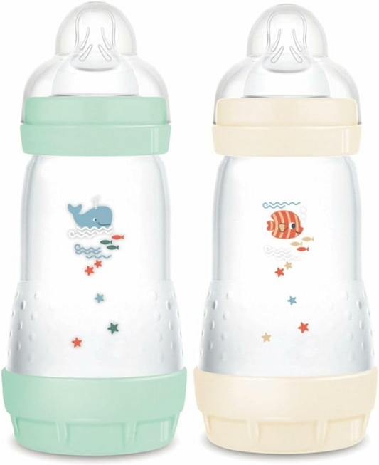 MAM Easy Start biberon anti-colique 260ml débit moyen 2 pièces