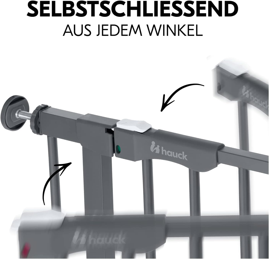 HAUCK Clear Step Treppenschutzgitter, schraubenlose Montage, 75-80 + 9cm