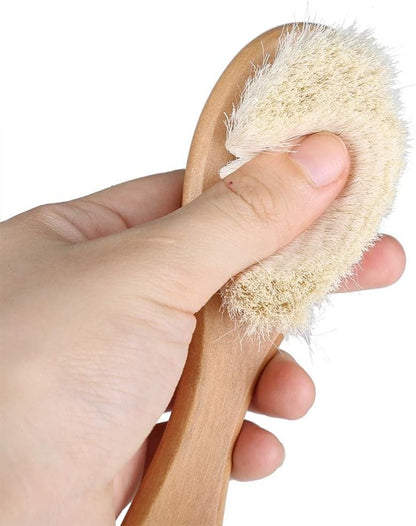 MUMUSUKI brosse à cheveux en bois avec poils de chèvre 0-6 m
