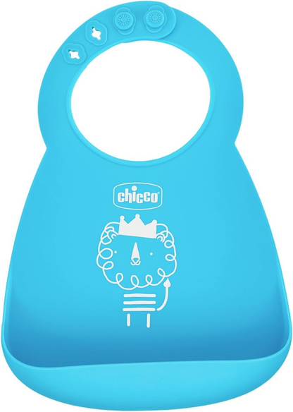 CHICCO Easy Start silikónová súprava: miska, lyžička, podbradník