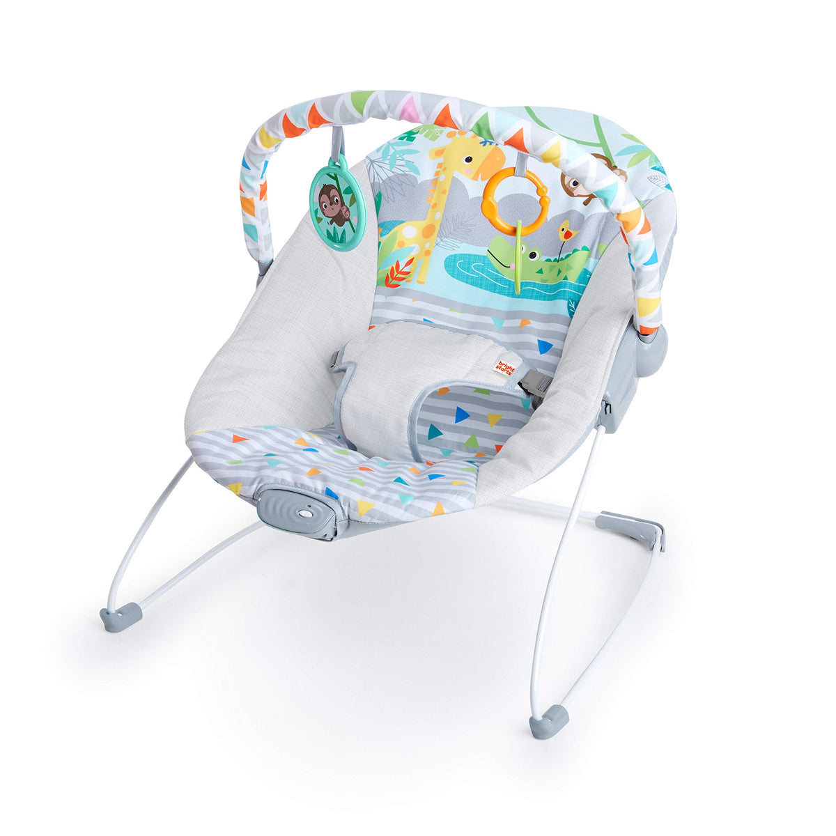 Bright Starts Safari Fun – leżaczek z pałąkiem i zabawkami