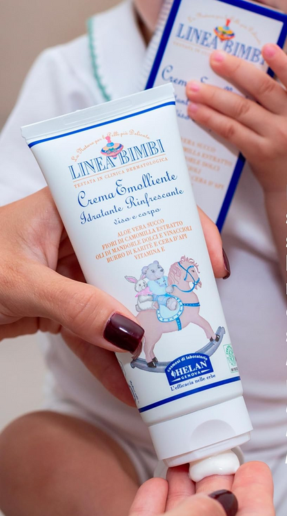 HELAN Linea Bimbi fugtgivende og beskyttende creme til babyens krop og ansigt 100 ml