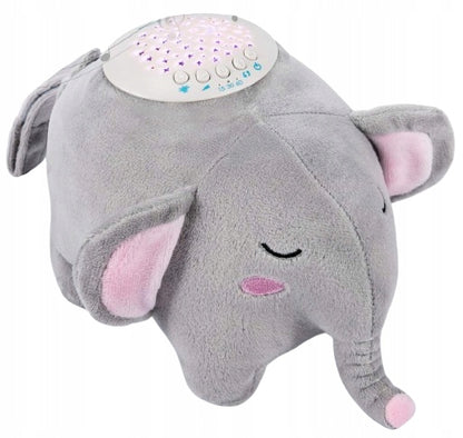 MOMCOZY snuttefilt med stjärnprojektor 15 melodier och ljud 13x19 cm ELEFANT