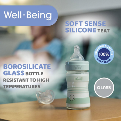 CHICCO biberon Well Being 0m+ 150ml VETRO