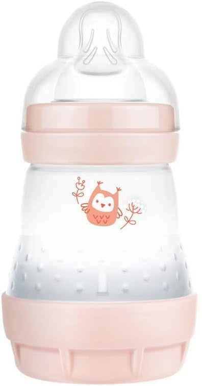MAM Easy Start butelka antykolkowa 160ml 0+ różowa butelka antykolkowa dla niemowląt z szerokim smoczkiem