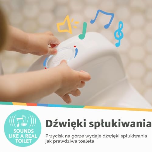 Nuby My Real Potty zindelijkheidstrainingspotje voor kinderen 18m+ met doorspoelgeluid