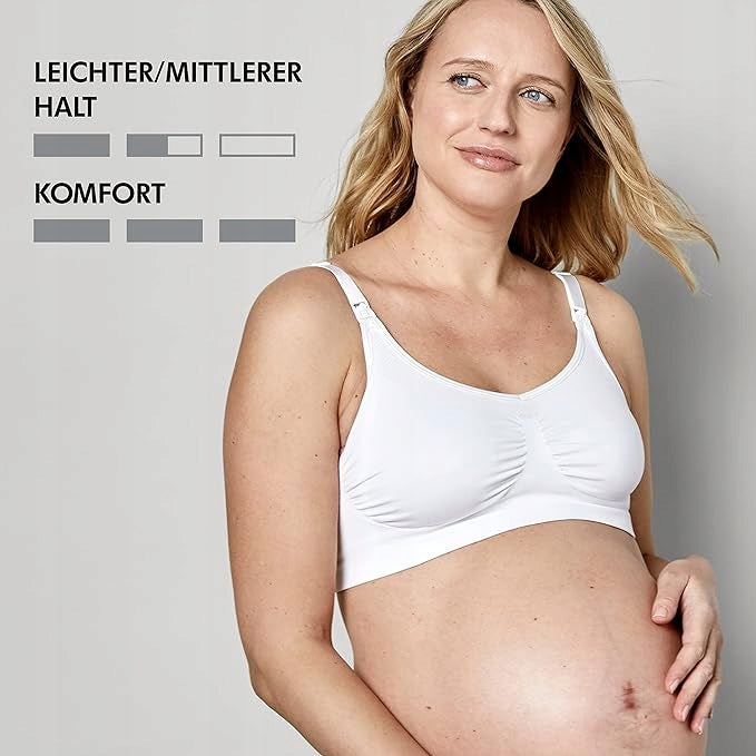 MEDELA KEEP COOL ULTRA biustonosz do karmienia bezszwowy XL, biały, bez fiszbin, wygodny i oddychający