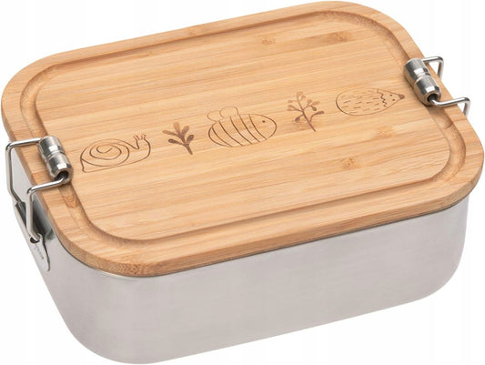 LASSIG Garden Explorer ατσάλινο-μπαμπού δοχείο φαγητού 12,7 x 17,5 εκ.