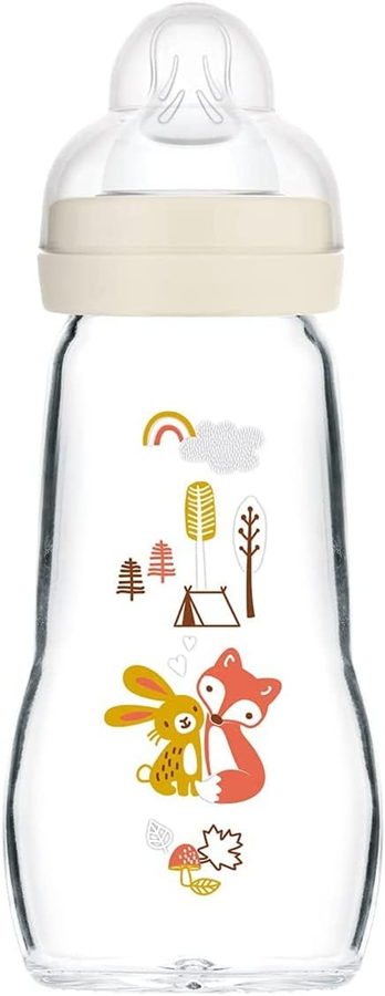 MAM Feel Good bouteille en verre 260 ml 2 m+ tétine 2