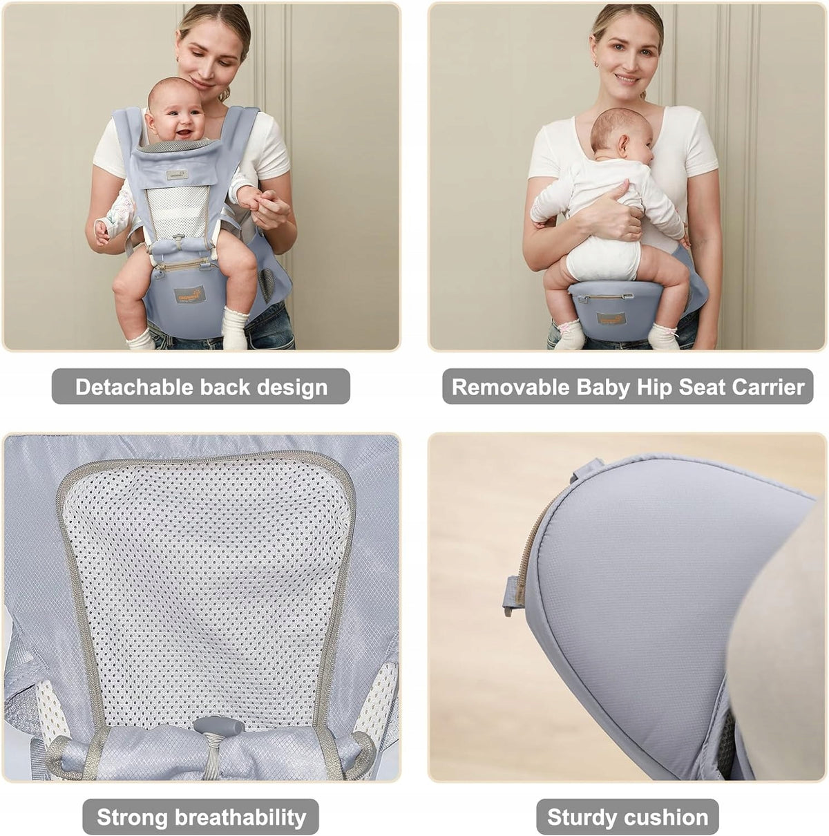 GROWNSY nosidełko ergonomiczne z pasem biodrowym 6w1