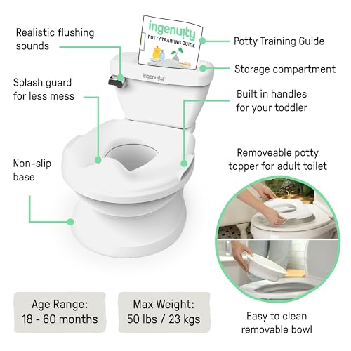 Ingenuity My Size Potty Pro бяло гърне със звук