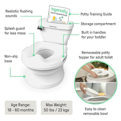 Ingenuity My Size Potty Pro бяло гърне със звук