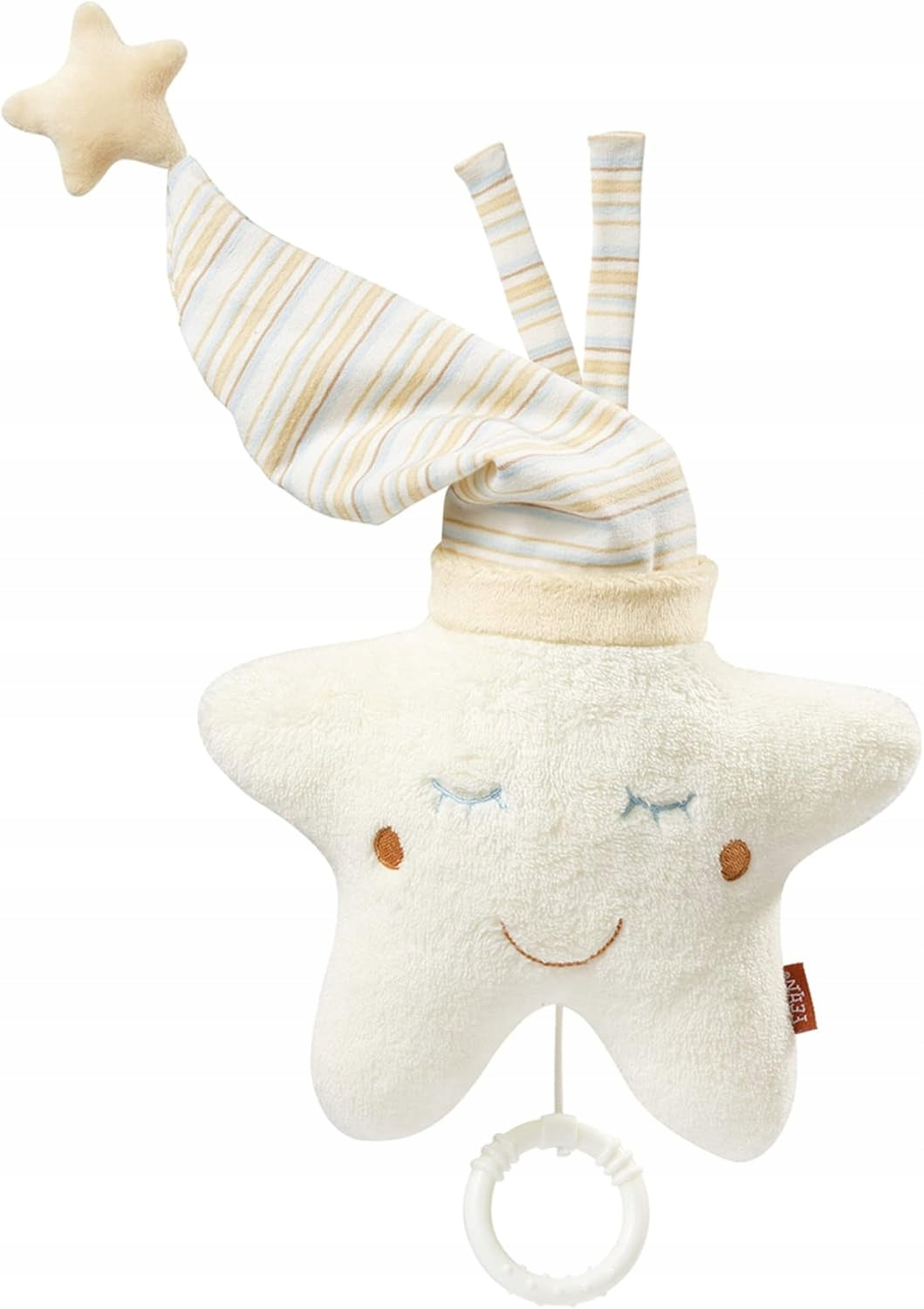 FEHN plysbamse med spilledåse STJERNE 21 x 22 cm