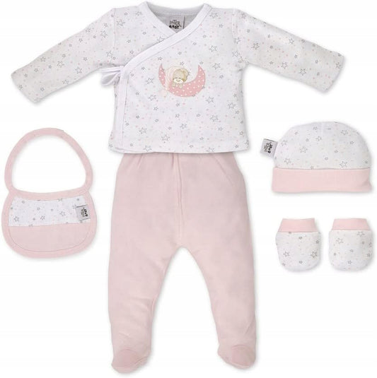 INTERBABY zestaw upominkowy z bambusa piżama czapka skarpetki śliniak