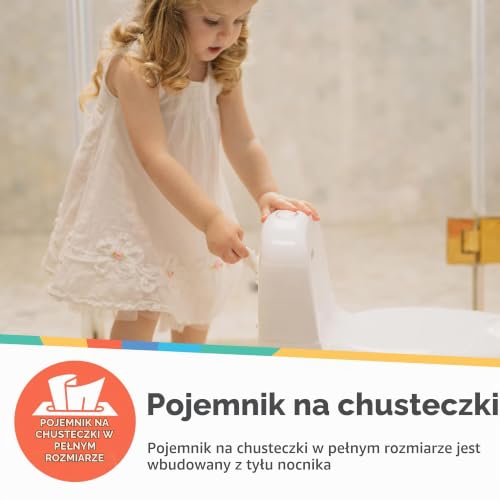 Nuby My Real Potty – grafika pojemnika na chusteczki