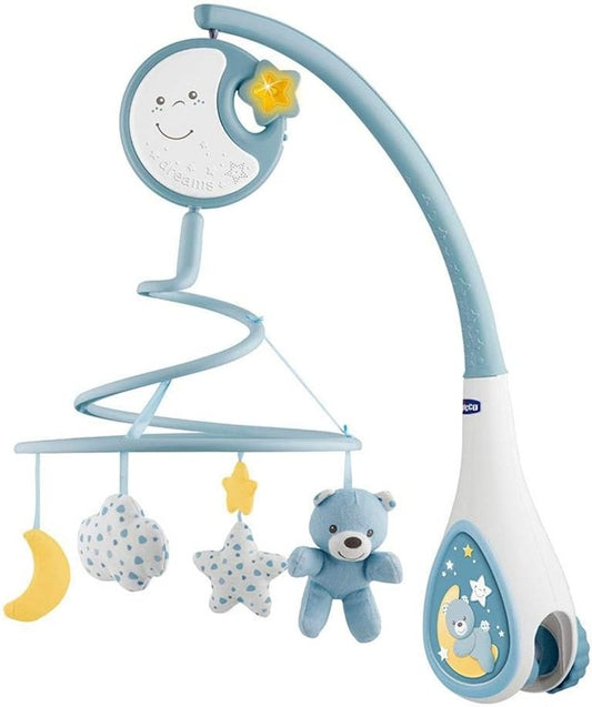 CHICCO Next2Dreams 2 az 1-ben zenélő és éjjeli lámpás körhinta MACI