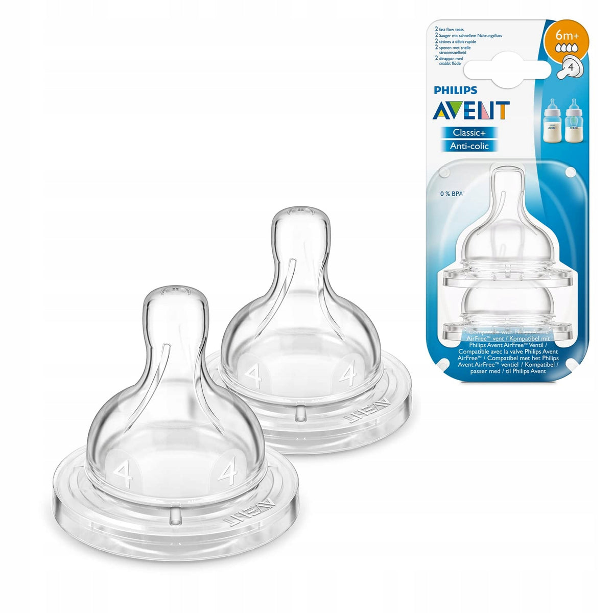 PHILIPS AVENT Classic+ Anti-colic sutter 6m+ x2 SCF634/27
