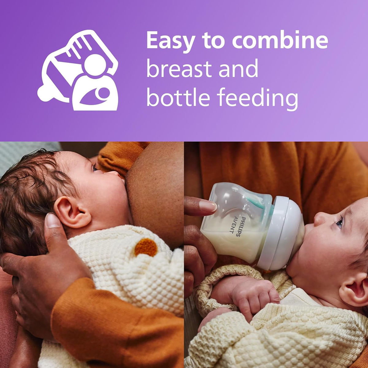 PHILIPS AVENT Natural RESPONSE AIRFREE VENT set med nappflaskor 260 ml x2 + napp