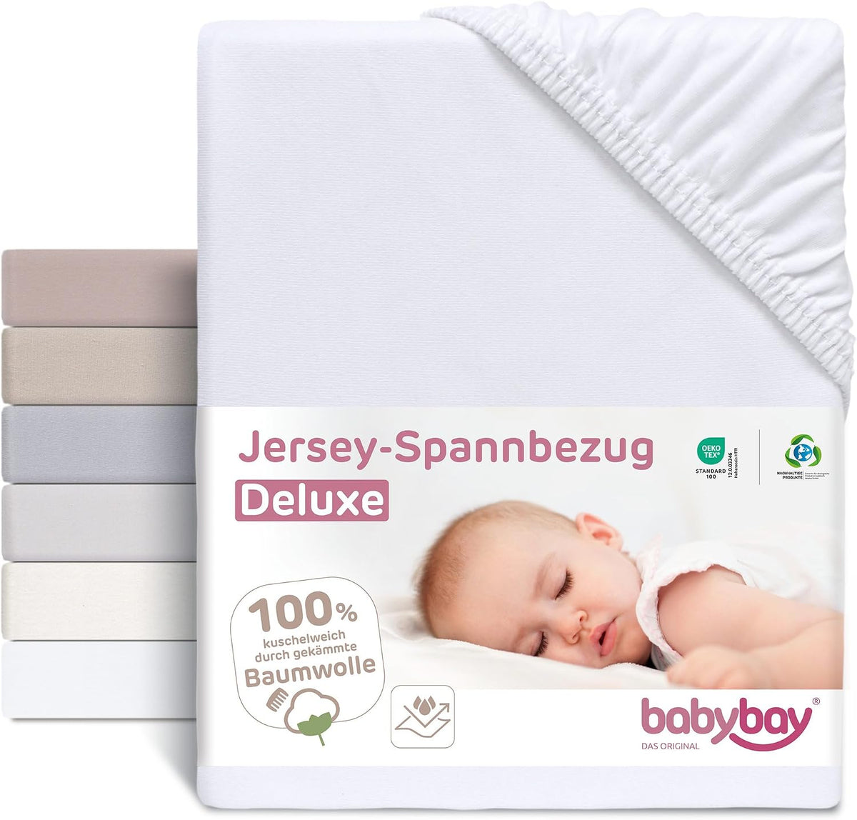 BABYBAY lenzuolo con elastico e membrana 89x50 cm