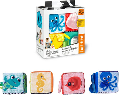BABY EINSTEIN Explore & Discover Blocs éducatifs doux 4 pièces