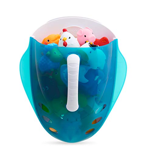 Munchkin Bath Toy Scoop – niebieski koszyk z zabawkami kąpielowymi