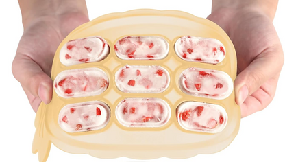 HAAKAA vassoio in silicone per congelare alimenti + coperchio