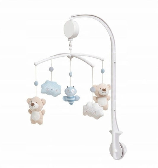 INTERBABY въртележка с музикална кутийка за креватче МЕЧЕТА и ОБЛАЧЕТА