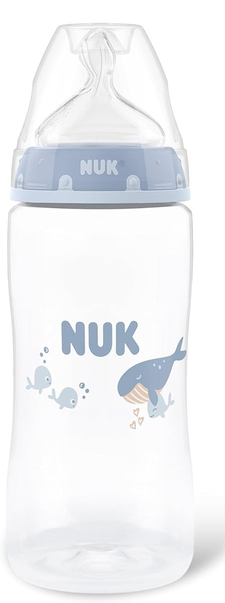 NUK First Choice flaska 300 ml napp M medelflöde 3 m+ VAL