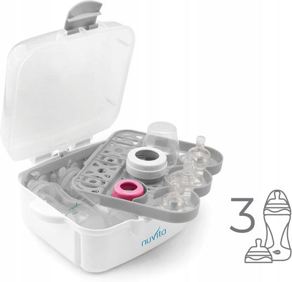 NUVITA 1085 sterilizzatore a microonde per 3 biberon e accessori