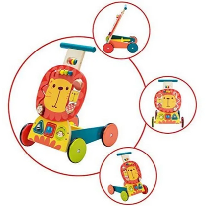 LABEBE carrello in legno LEONE 34 x 30,5 x 44,5 cm 1-3 anni