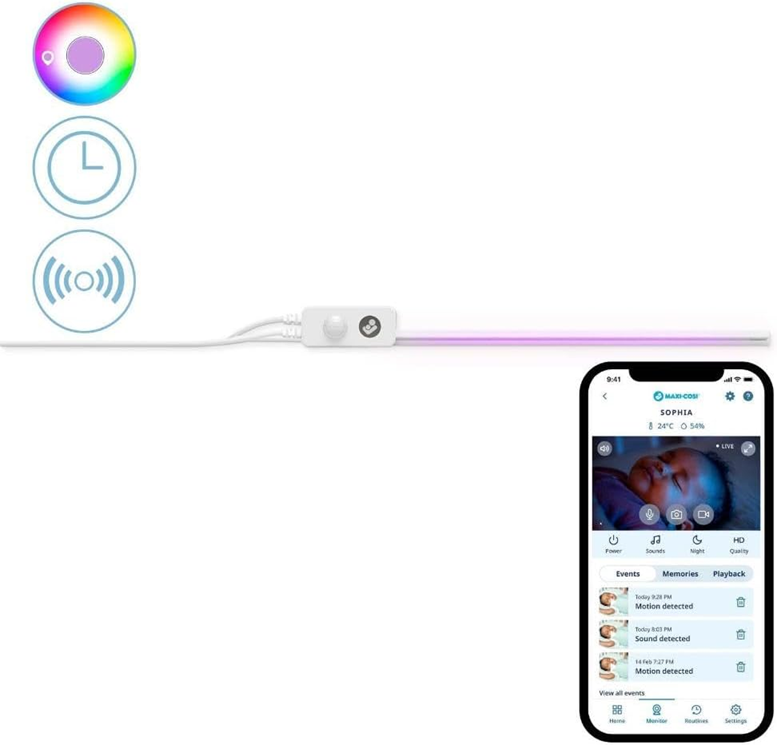 MAXI-COSI Glow lampada notturna intelligente sotto culla con app 30 cm