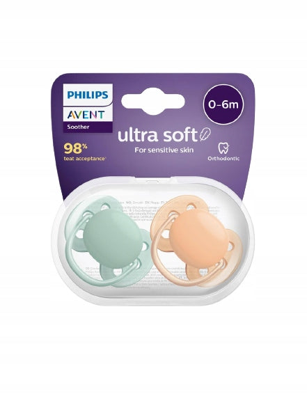 PHILIPS AVENT Ultra Soft dudlíky x 2 0-6 měsíců