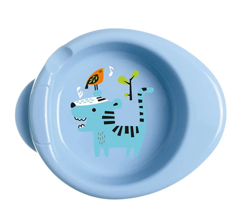 CHICCO Warmy Plate βαθύ πιάτο με θερμική αποθήκευση 18 x 22 x 5 cm TIGER