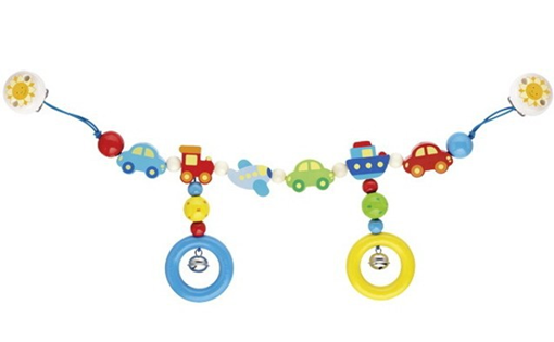 HEIMESS pendente de madeira com guizos para carrinho, berço e cadeira auto 40 cm