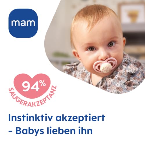 Sucette physiologique en silicone MAM Perfect 16 mois et plus x2