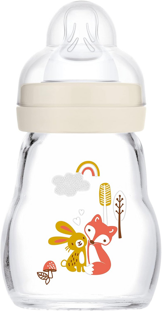 MAM Feel Good biberon en verre 170 ml 0 m+ tétine 1