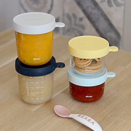 BEABA szklany pojemnik słoiczek 2x150 ml, 2x250ml