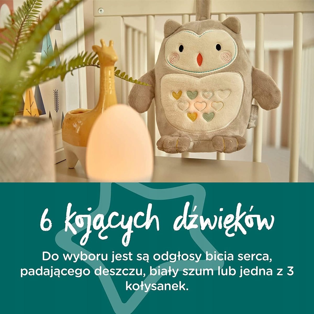 TOMMEE TIPPEE Sowa Ollie PRZYTULANKA dźwięki bez lampki