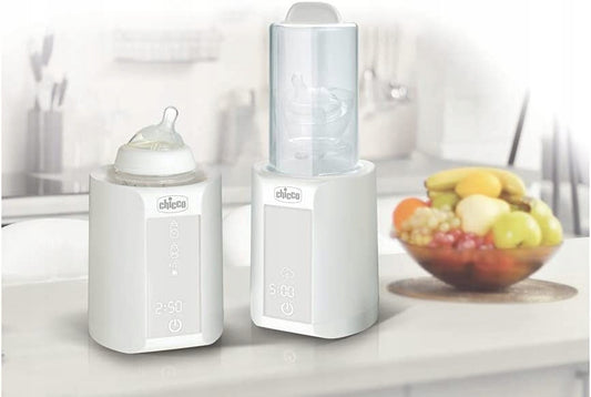CHICCO podgrzewacz do butelek + sterylizator 2w1, cyfrowy biały, do butelek i słoiczków