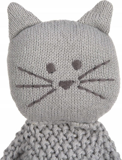 LASSIG Little Chums gebreide knuffel deken KAT 26 cm
