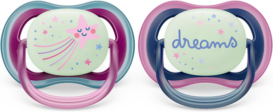 PHILIPS AVENT Ultra Air Night smoczki x 2 6-18msc ŚWIECĄ W CIEMNOŚCI