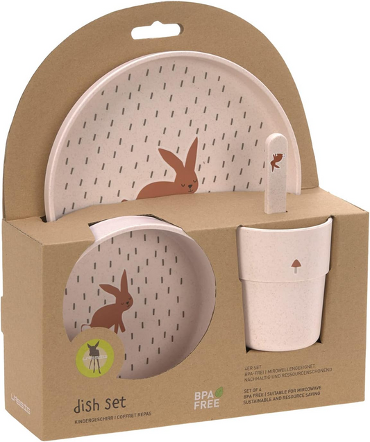 LÄSSIG Melaminfreies Geschirrset Little Forest Rabbit
